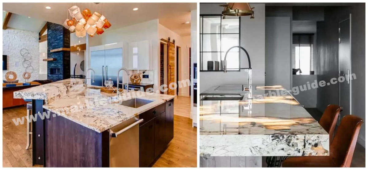 Pandora white luxury stone marble countertop kitchen Pandora white luxury stone marble countertop kitchen