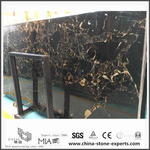 Китай Portoro камень мраморные плиты с золотым цветами