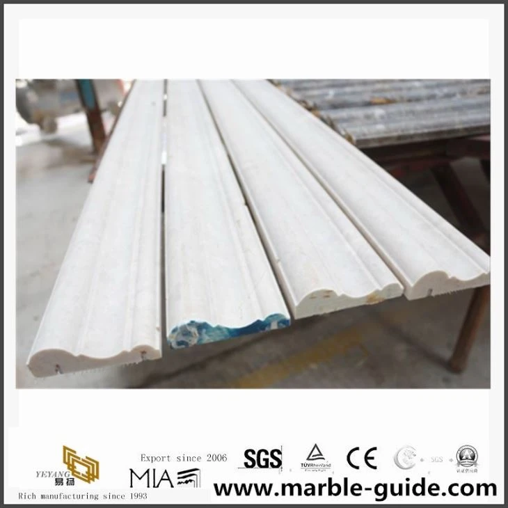 Custom White Limestone Marble Tile Trim Edging For Projects