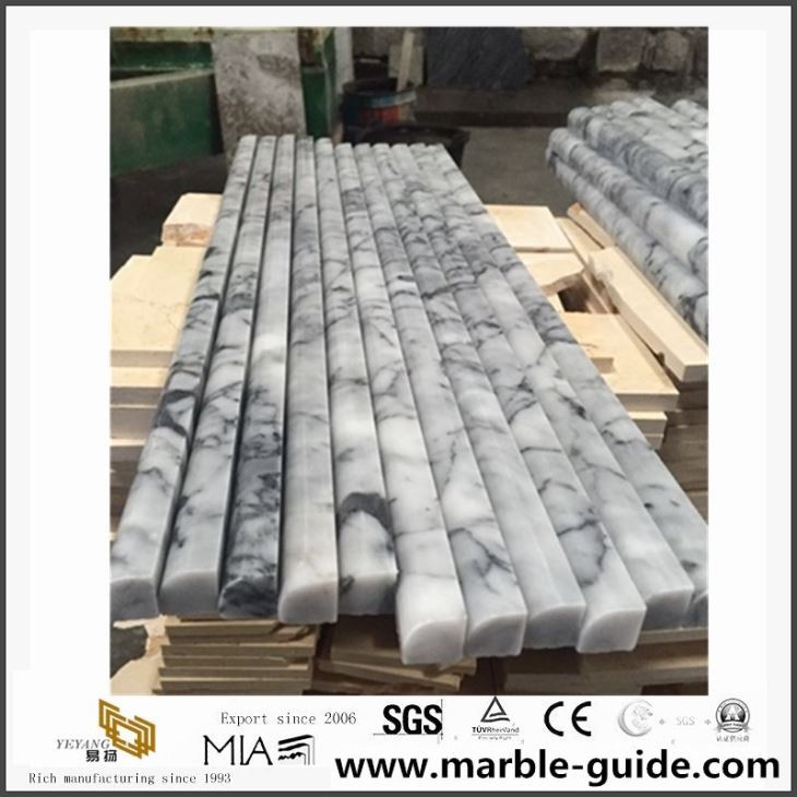 Oriental White Marble bull nose edges