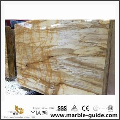 Заводская цена Сиена Желтая мраморная плита для роскошного декора отеля / украшения здания