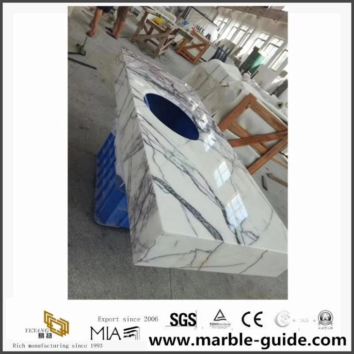 Lilac Marble Bathroom Vanity Tops For Hotel