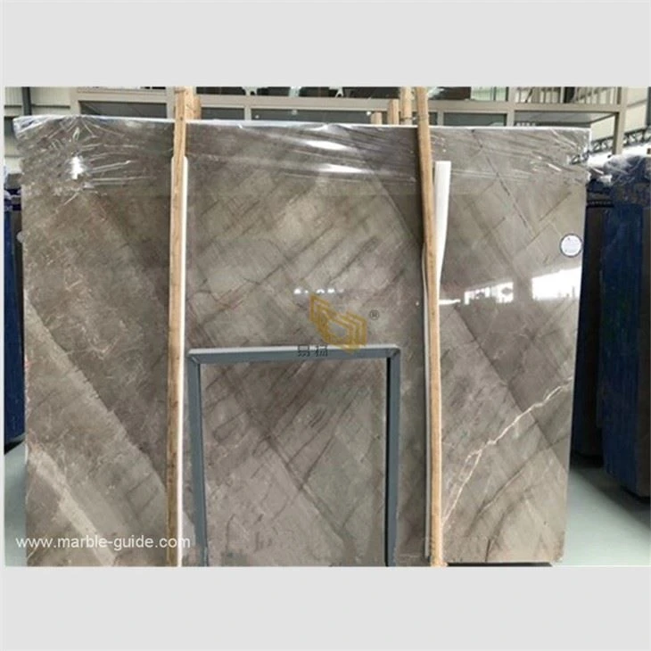 Gold Brick Gray Marble Effect Floor Tiles